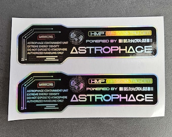 Drivs av Astrophage Holografiska klistermärken | Set med 2 | Project Hail Mary-dekaler