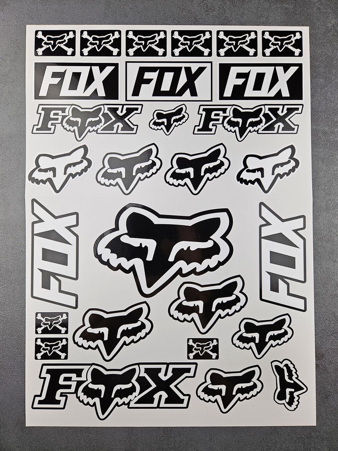 FOX Racing Sticker Set – Motocross Decals – Waterproof Laminated Vinyl ...