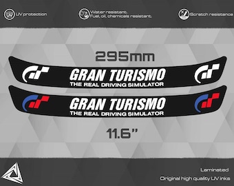 Gran Turismo hjälmvisirdekal med solremsa | Set om 2 | Racinghjälmsdekal | Motorcykelhjälmsvisirremsa | Hjälmdekal i banstil