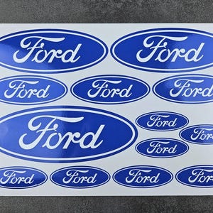 Ford Sticker Set | Premium Vinyl Decals | Ford Logo Stickers Pack | Waterproof & Laminated Car Laptop Toolbox