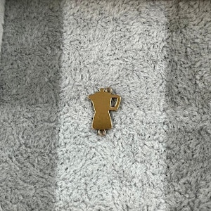 Conector de cafetera chapado en oro de 14 quilates para joyería permanente