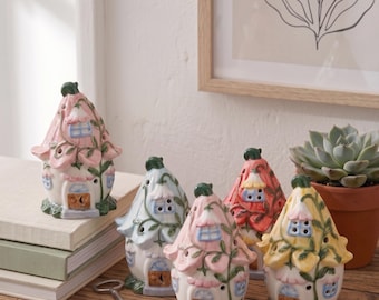 Lámpara de casita de hadas, regalo de Fairycore para la decoración de habitaciones.
