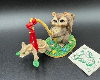 Vintage 2004 Fitz and Floyd Charming Tails ~ Training Wings Figurine ~ 87/398