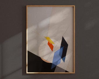 Bauhaus Art Print, Moholy-Nagy Geometric Modernist Wall Art