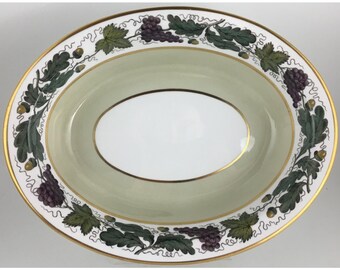 Spode Kent Celadon Y6511 Oval Vegetable Bowl, VGC