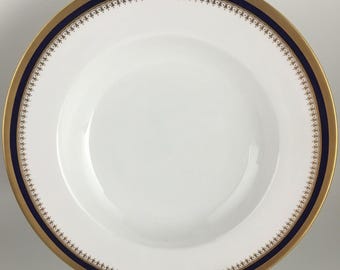 Spode Knightsbridge Y5783 Cobalt Blue Rimmed Soup Bowl