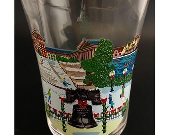 Anthropologie Holiday in the City Philly Juice Glass