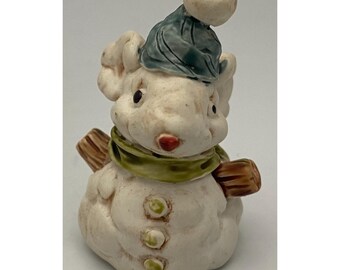 Vintage 1991 Ganz Little Cheesers  Cheeser Snowman Figurine