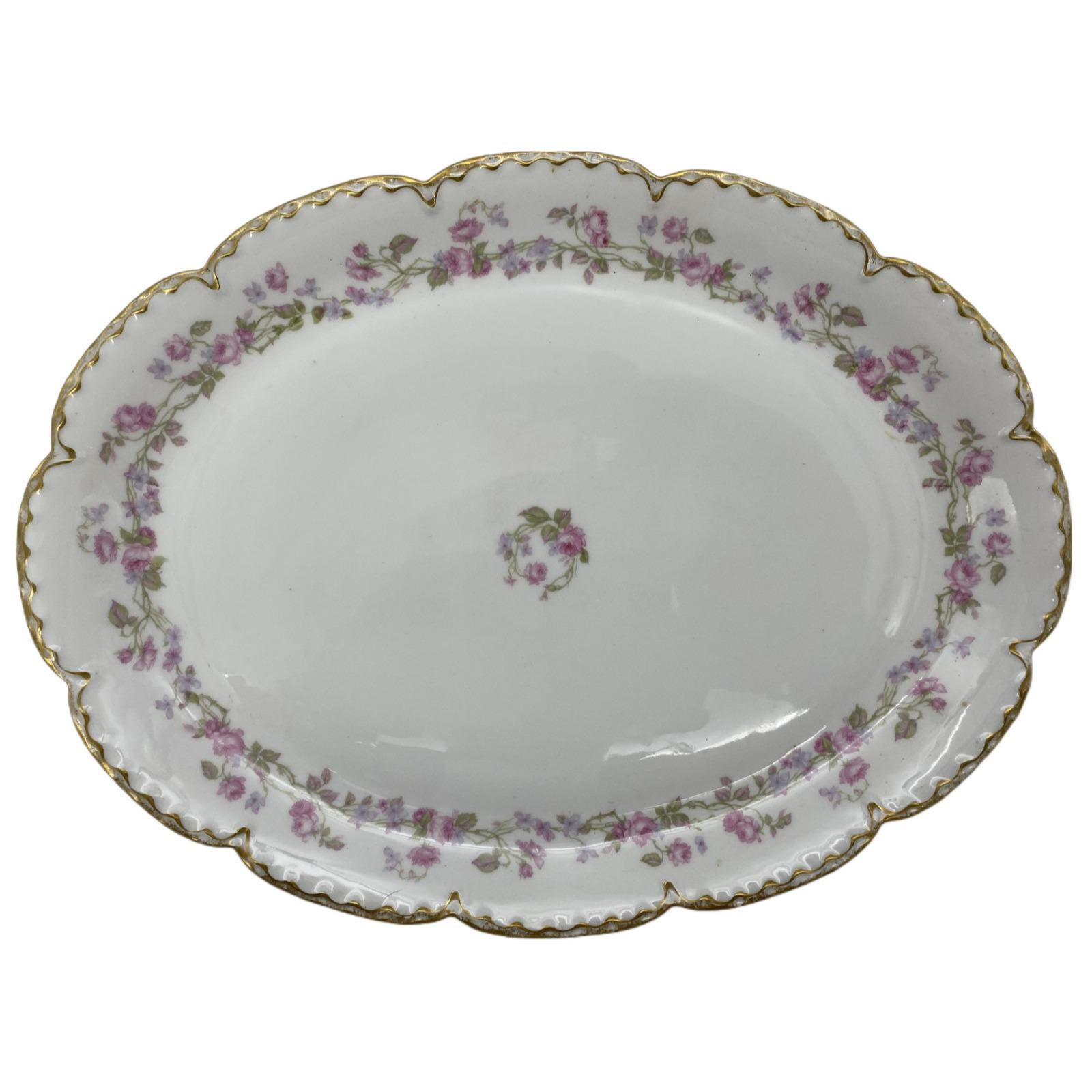 Haviland Limoges Schleiger 87C Oval Serving Platter 16 