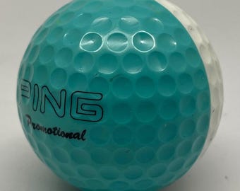 Vintage Ping Promotional Golf Ball Rare Robins Egg Blue White Two Tone Split