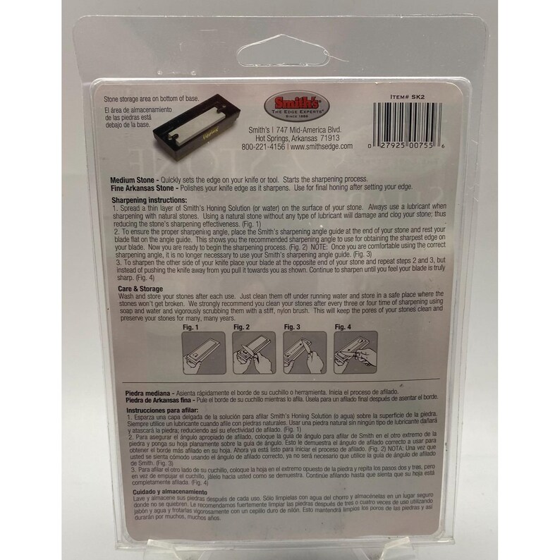 Smith's Edgesport 2-Stone Sharpening Kit SK2 Arkansas Knife Sharpener Stone bild 2