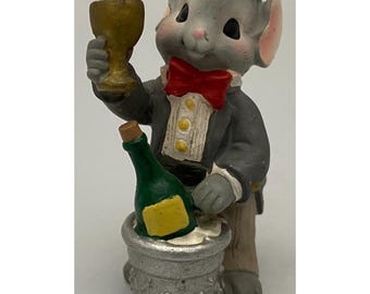 Vintage Midwest of Cannon Falls MouseKins Cheers Mouse Figurine