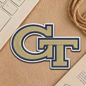 Georgia Tech Yellow Jackets Logo Embroidery Patch Buzz Mascot Gold White Navy Sew On Iron On Hook Loop Badge