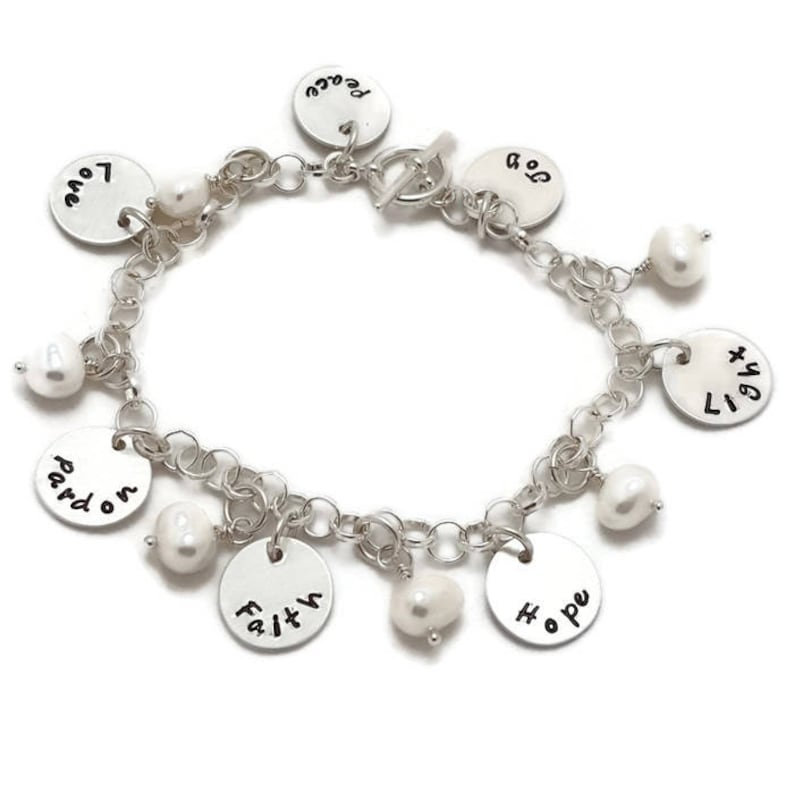 Custom Francis of Asissi Charm Bracelet Saint Francis de Asissi inspired bracelet Sterling Silver Charm Bracelet hand stamped St