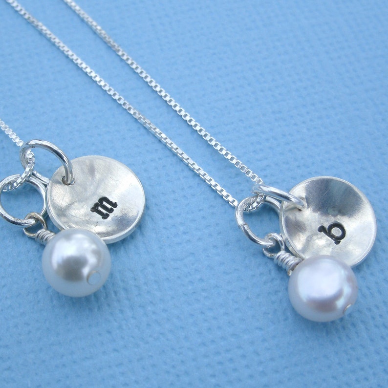 silver bridesmaid necklaces