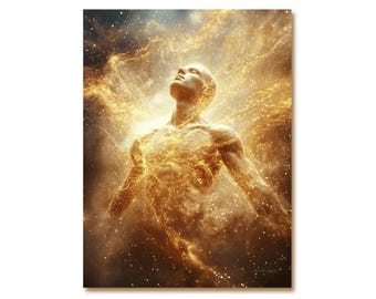 Adamu The Breath of Life Bijbelse scheppingskunst | Muurkunst Adam | Genesis-afdruk | Christelijk decor | The Print Saga-poster