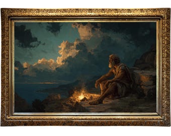Homer Wall Art | Ancient Greek Poet Print | Iliad Odyssey Artwork | Classical Greece Philosophy Decor | Historical Artwork by The Print Saga