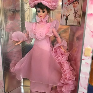 Barbie as Eliza Doolittle vintage pink organza dress MINT
