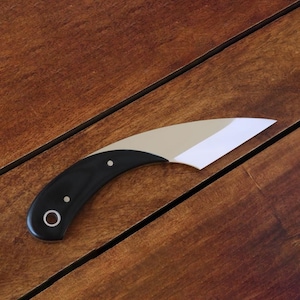 Hand forged D2 Steel Kiridashi Hunting Pocket Knife Black Wood Handle With Sheath Gift for him USA Knives