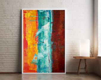 Abstract Colorful Painting | Modern Wall Art Print (Digital Download)
