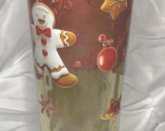 Dual lava Christmas cookie snow globe tumbler