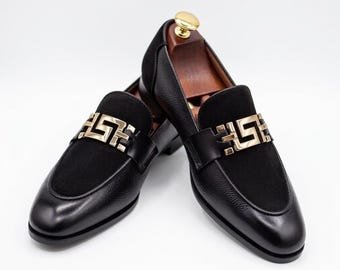 Mocasines de ante hechos a mano para hombre, zapatos casuales formales clásicos sin cordones