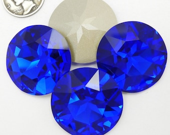 Majestic Blue F (27mm) Swarovski 1201 Dentelle Rivoli Stones