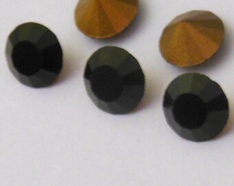 Jet - Black GF 24ss - 5mm  Vintage Swarovski 1012 Chatons Rhinestones