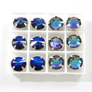 Heliotrope 39ss  F Vintage 1122/1110 Swarovski 4 Hole Sliders - 12 Pieces