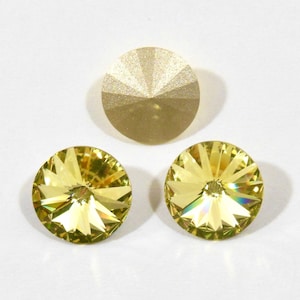 Jonquil F 12mm Preciosa 1122 Rivoli Stone  2 or 6 Pieces
