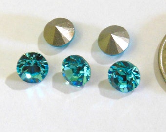 Light Turquoise F 29ss - 6mm Swarovski 1028 Xilion Chatons Rhinestones