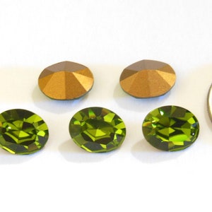 Olivine GF 10x8mm  Vintage Swarovski 4100 Stones