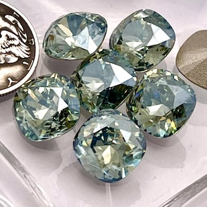 Morning Mist F 10mm Swarovski Art  4470 Cushion Cut Stone