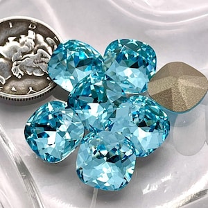 Aqua Bohemica F 10mm Preciosa Art 4470 Cushion Cut Stone