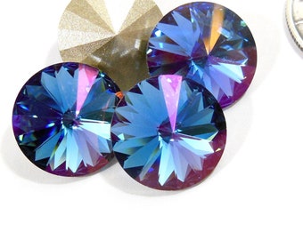 Bleu Knight F 12mm Preciosa 1122 Rivoli Stones