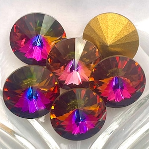 Volcano GF 16mm Swarovski  1122 Vintage Rivoli Stone