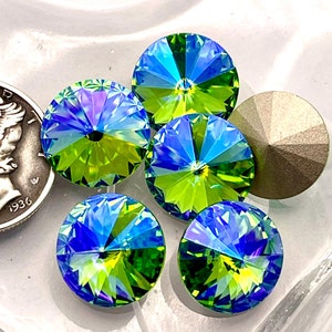 Peridot Sparkles F  12mm  Preciosa 1122 Rivoli Stone