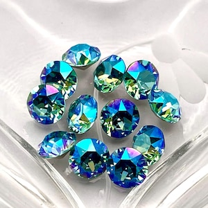 Light Turquoise Shimmer UNF (39ss - 8mm) (ss39 -8mm) Swarovski 1088  Xirius Chatons Rhinestones