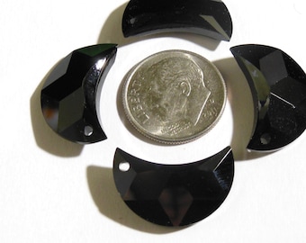 Jet (Black) 20mm Swarovski 8816 Moon Pendant