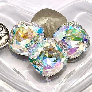 Spring Icicles F swarovski 18mm 4470 Cushion Cut Fancy Stone
