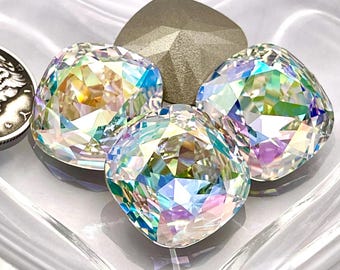 Spring Icicles F swarovski 18mm 4470 Cushion Cut Fancy Stone