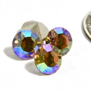 Light Colorado Topaz AB F 39ss Preciosa Maxima Chaton Rhinestones  6 or 12 Pieces
