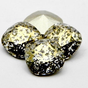 Crystal Gold Patina F 12mm Swarovski  Art 4470 Cushion Cut Stone