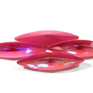 Ultra Raspberry AB UNF Preciosa 4200 35x9.5mm Slim Navette Stone