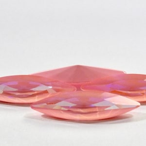 Ultra Petal Pink AB UNF Preciosa 4200 35x9.5mm Slim Navette Stone