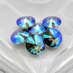 Electric Ocean  F 12mm Swarovski 1122 Rivoli Stones