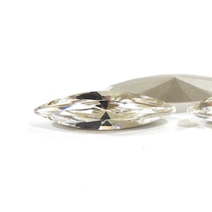 Clear Crystal F Preciosa 4200 35x9.5mm Slim Navette Stone