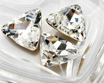 Clear Crystal  GF 23mm Rare Vintage Swarovski 4727 Triangle Stone