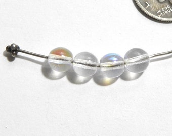 Cuentas de vidrio Czech Crystal AB 6mm - 6 Piezas