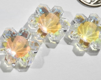 Glacier Blue (20mm) Swarovski Art 6707 Snowflake Top Drilled